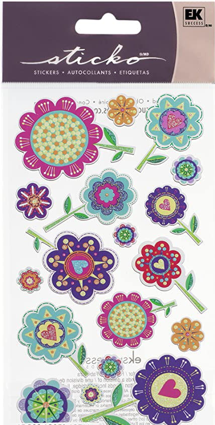 Sticko Designer Flowers Dimensional Stickers