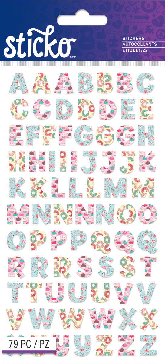 Sticko Dessert Alphabet Stickers