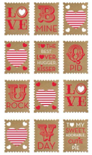Sticko Love Stamps Stickers