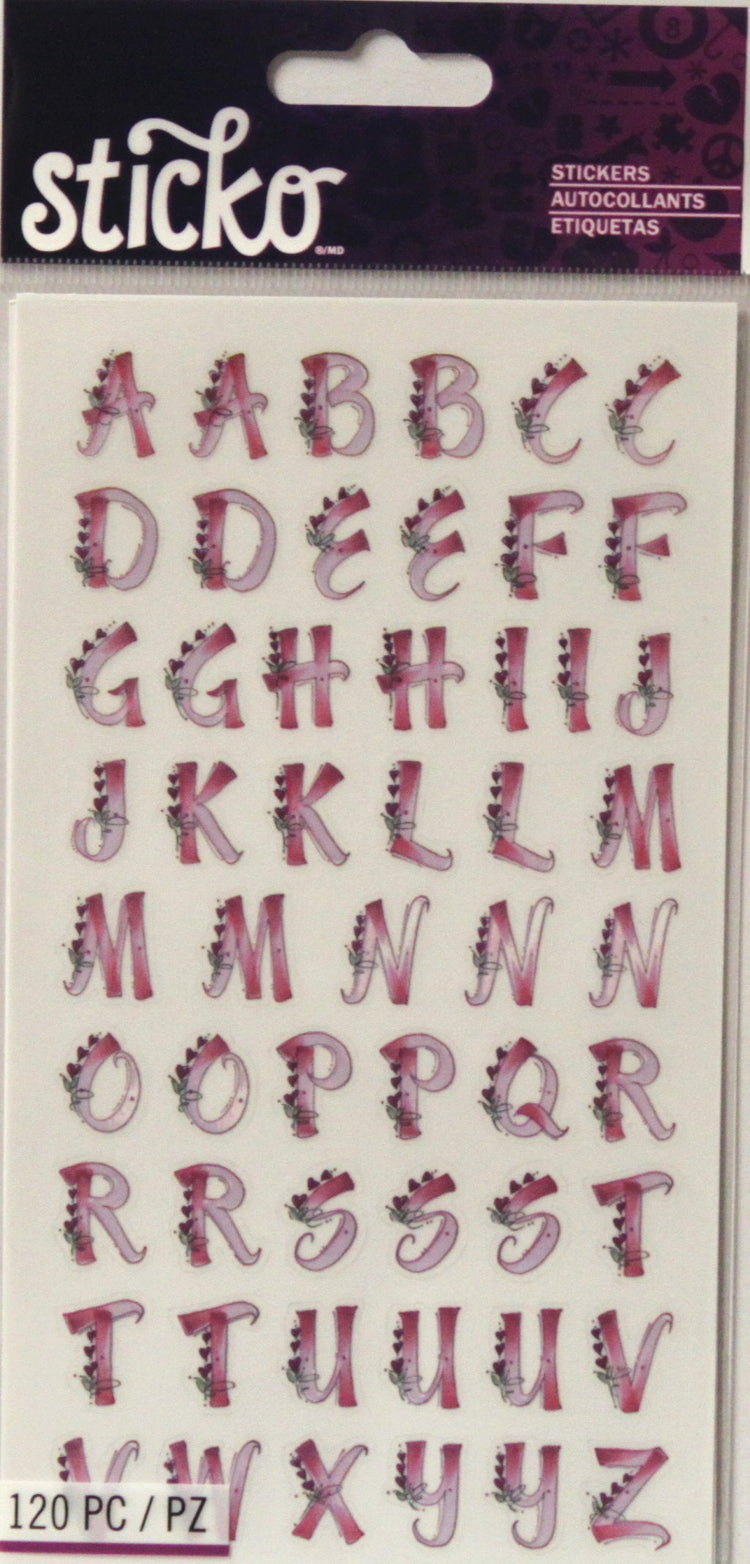 Sticko Mini Pink Love Letters Stickers