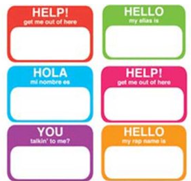 Sticko Name Tag Roll Label Stickers 30 Pcs
