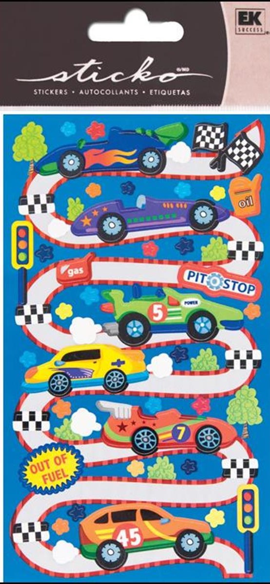 Sticko Race Car Rama Sticker Sheet