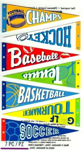 Sticko Sports Pennants Sticker Sheet