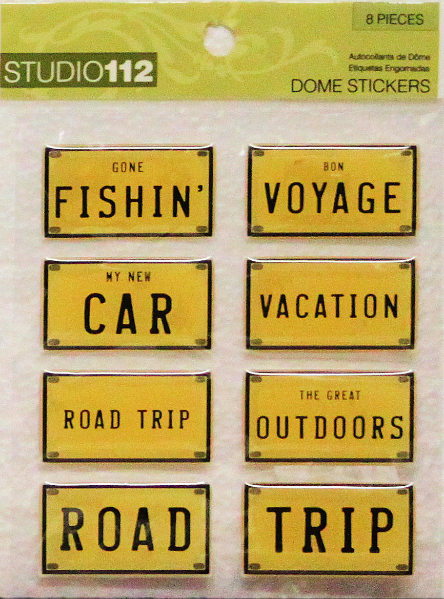 Studio 112 Vacation Plate Dome Stickers
