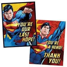 SUPERMAN 16 Count Thank You Postcards & Invitations Set