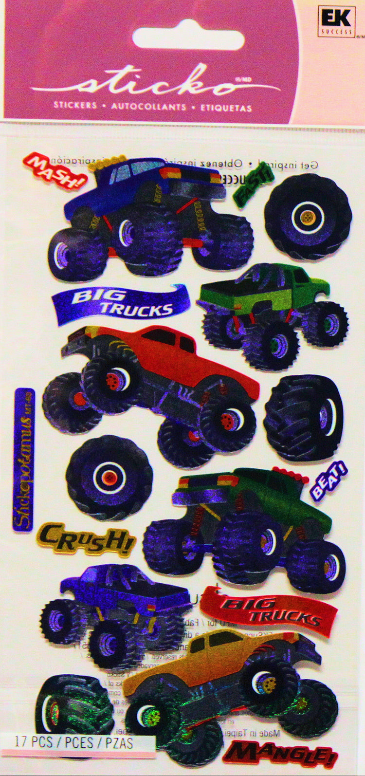 Sticko Big Trucks Sticker Sheet