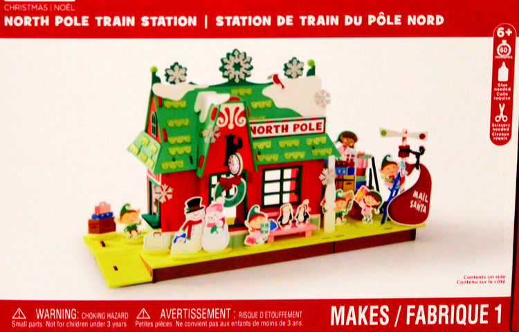 Creatology Christmas North Pole Train Station Craft Kit