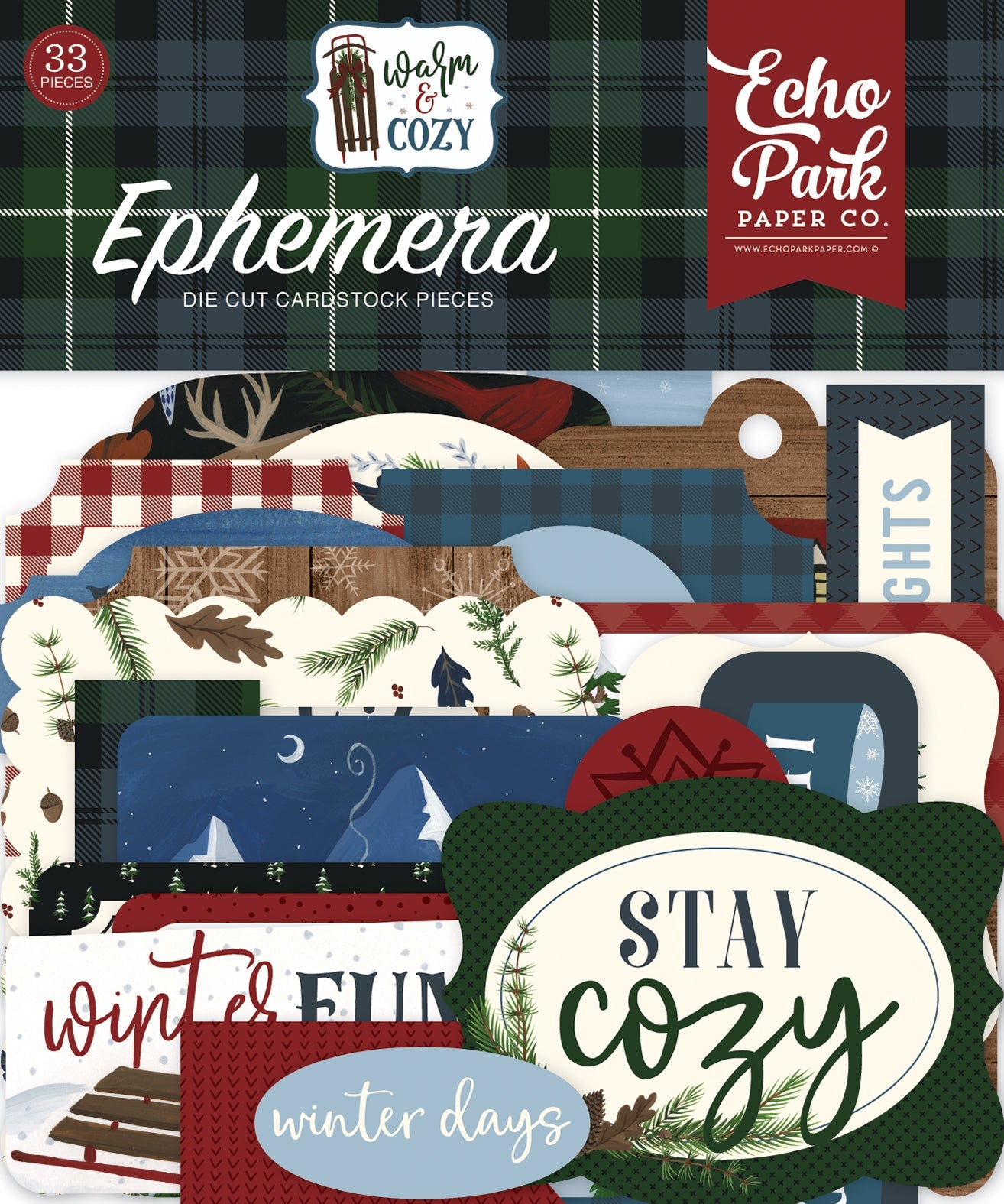 Echo Park Warm & Cozy 33 Piece Ephemera