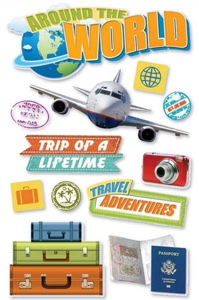 Paper House World Travel Dimensional Sticker