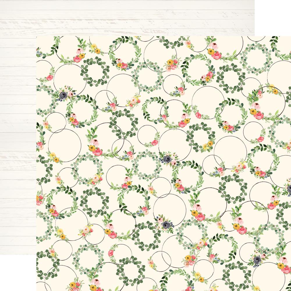 Carta Bella Spring Market Wreath Decor 12 x 12 Double-Sided Scrapbook Paper