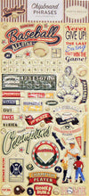 Carta Bella Baseball Chipboard Accent Stickers