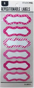 K & Company Studio 112 Pink Party Repositionable Labels